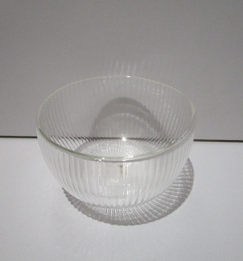 Clear Strie Glass Bowl – 50cl image