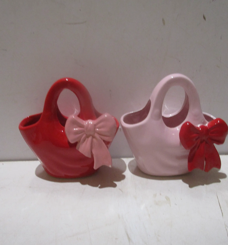 Vase ceramic, two colors in image