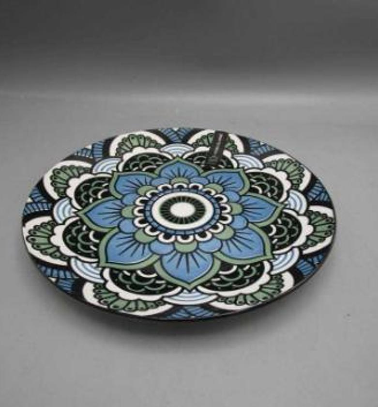 ASSIETTE MANDALA BLEU D19 image