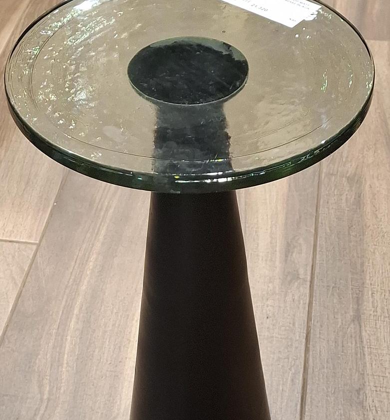 End table clear glass top image