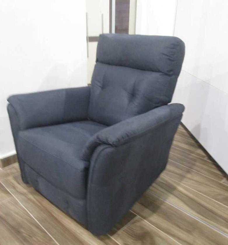 Sofa 1 seater swivel & rocking fabric blue image