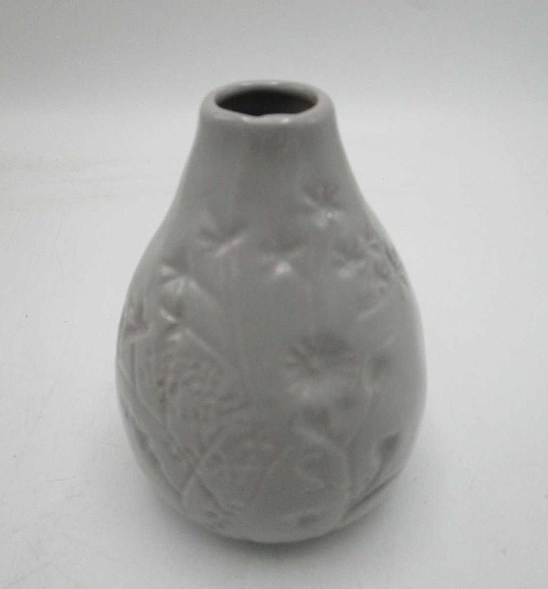 Vase with deco 12cm grey  image