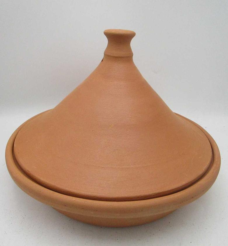 Dish terracotta tagine in image