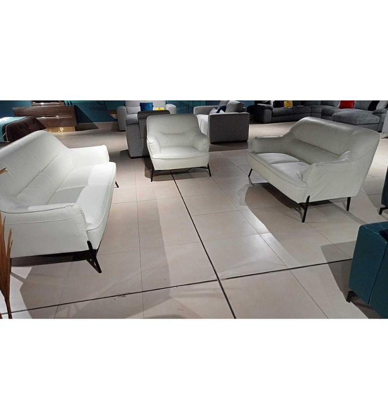 3+2+1 Bonded Leather Sofa Set – White image