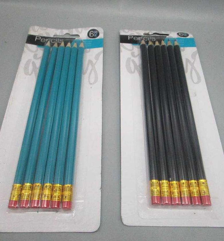 Pencils with eraser 6pcs  image