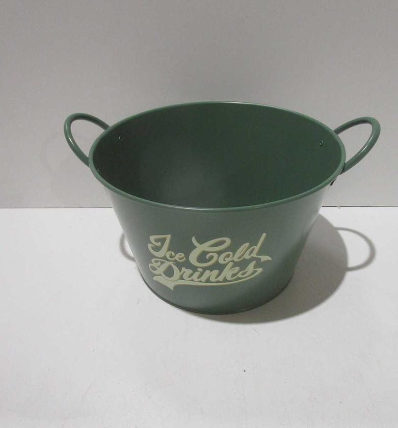 Bucket metal with design image
