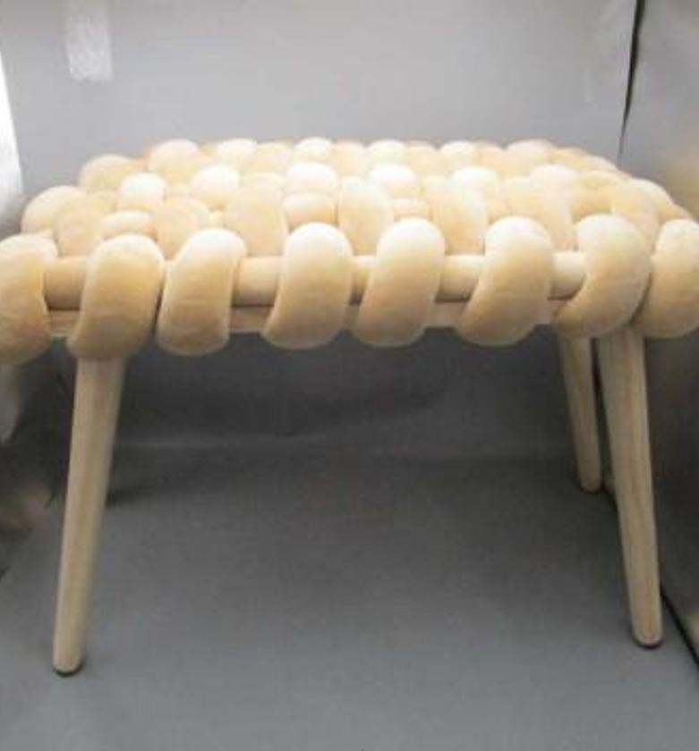 Stool polyester, wood   # image