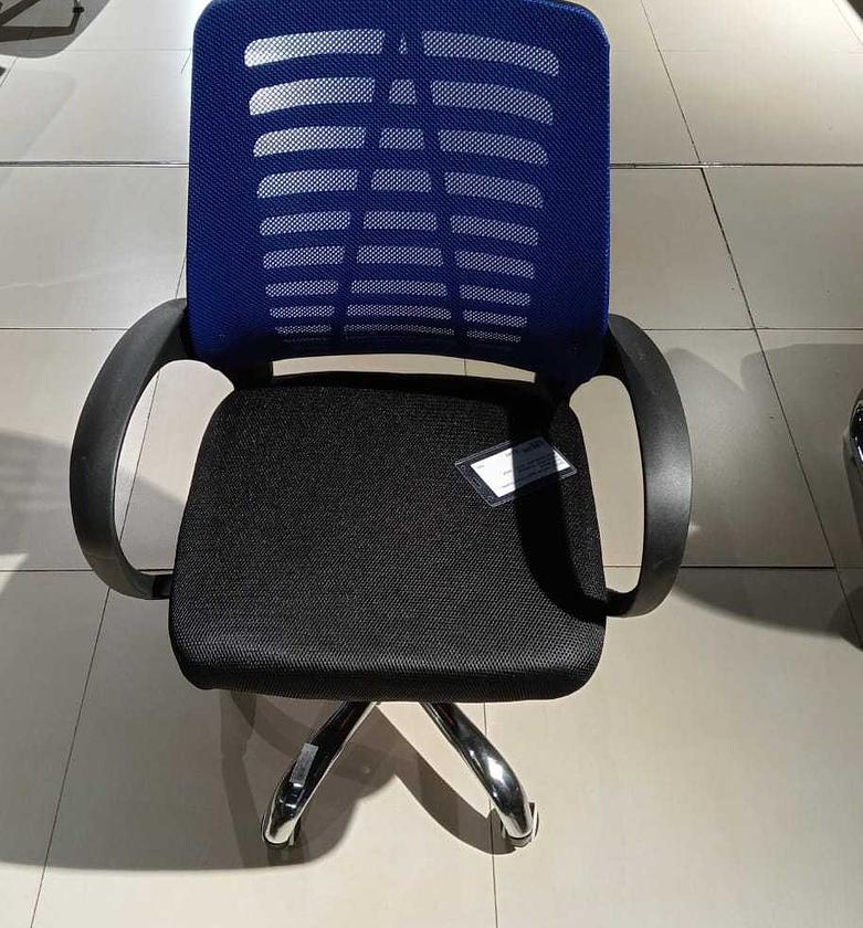 Office mesh chair fabric blue image