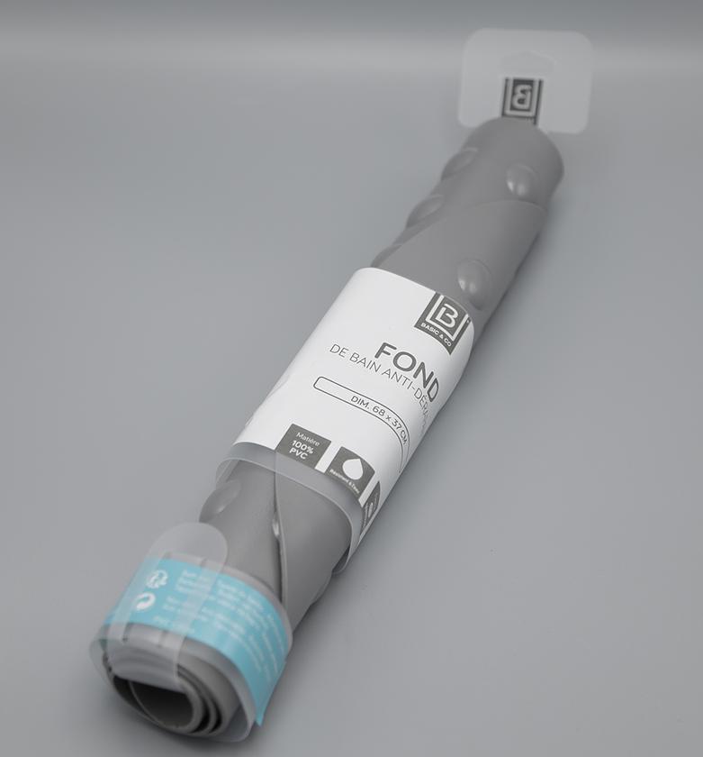 PVC BATHMAT 68X37CM GREY image