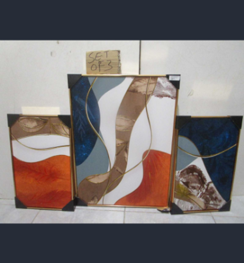 Set of 3 printed paint image