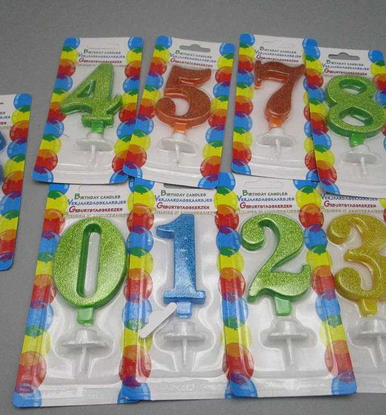 BIRTHDAY NUMBER CANDLES 0 image