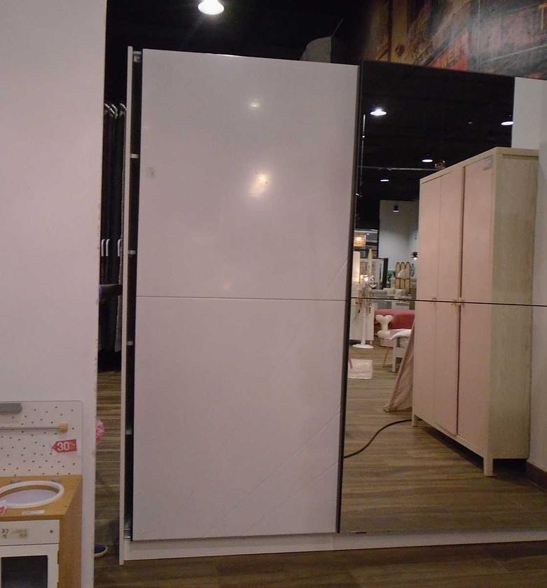 Wardrobe with 2 Sliding Doors & Mirror image