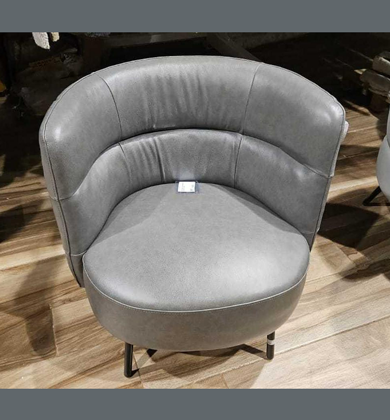 Dark Grey Leather Armchair image