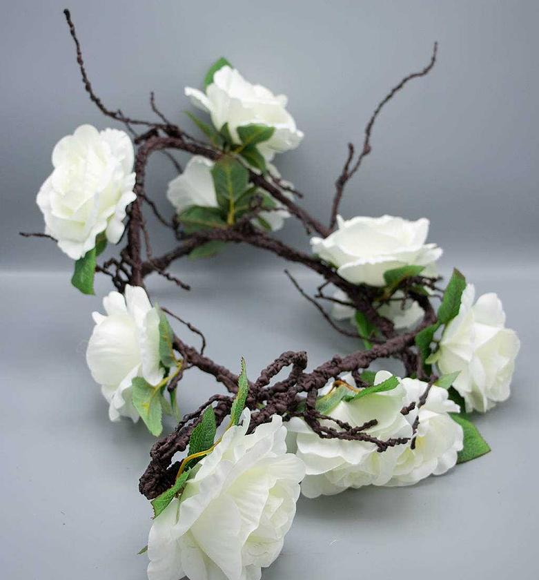 Artificial rose vine white image