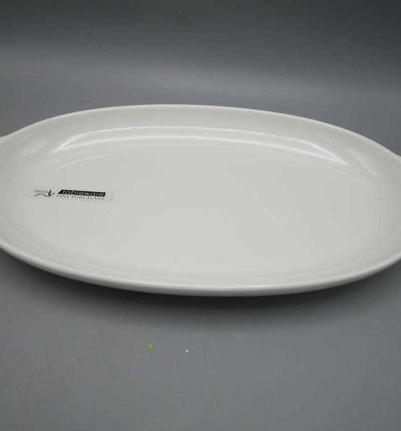 12"oval plate30.6X18.1X3. image