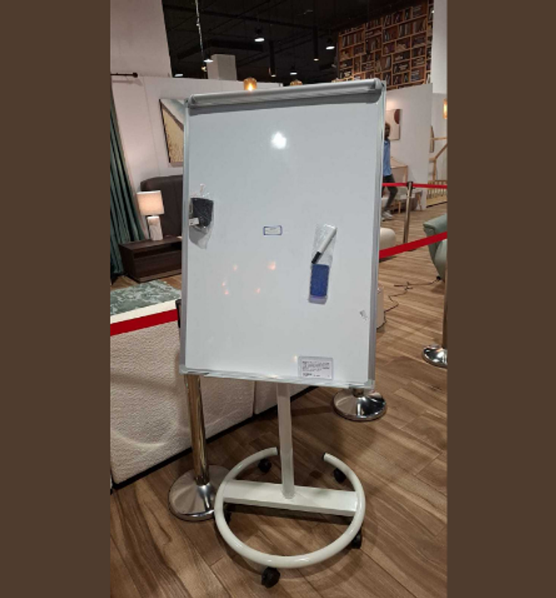 Mobile flip chart stand alu image