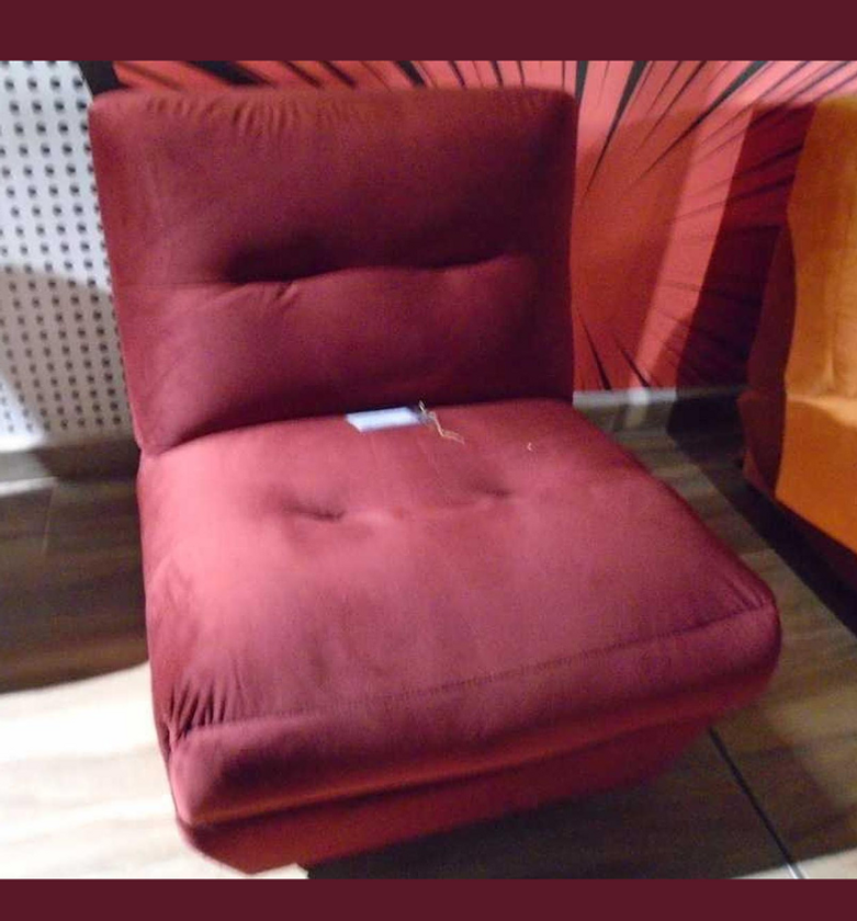 Single Fabric Chair – Burgundy Comfort with Fixed Upholstery (IBM 11) image
