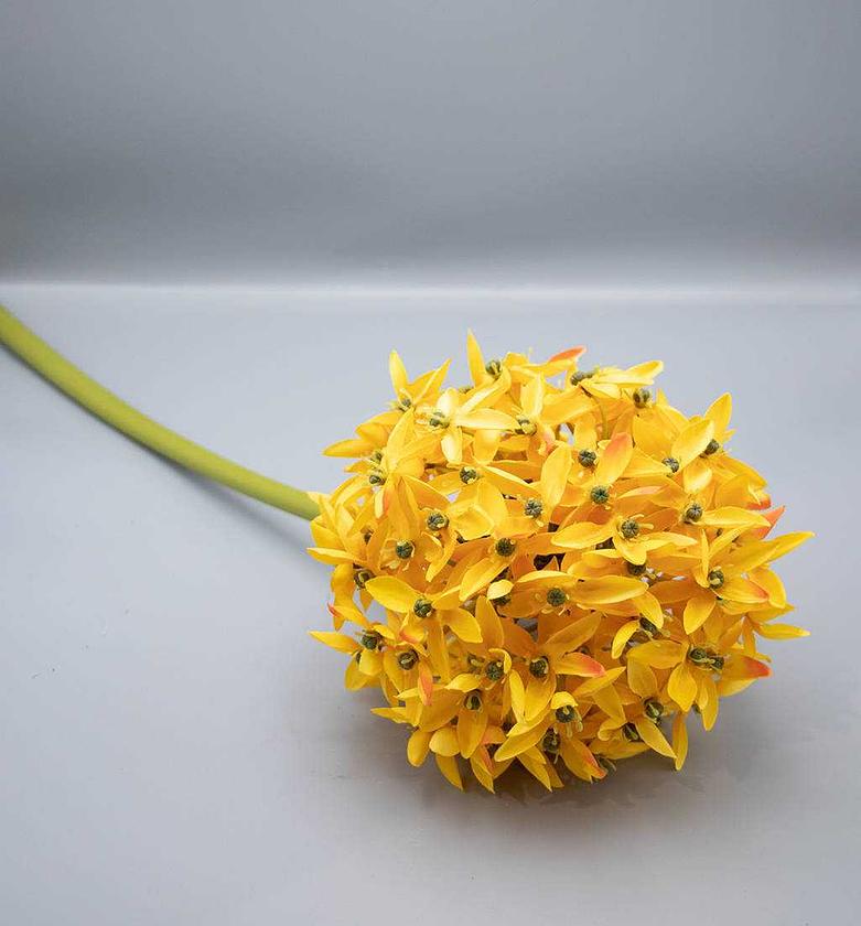 Artificial ball flowers yellow image