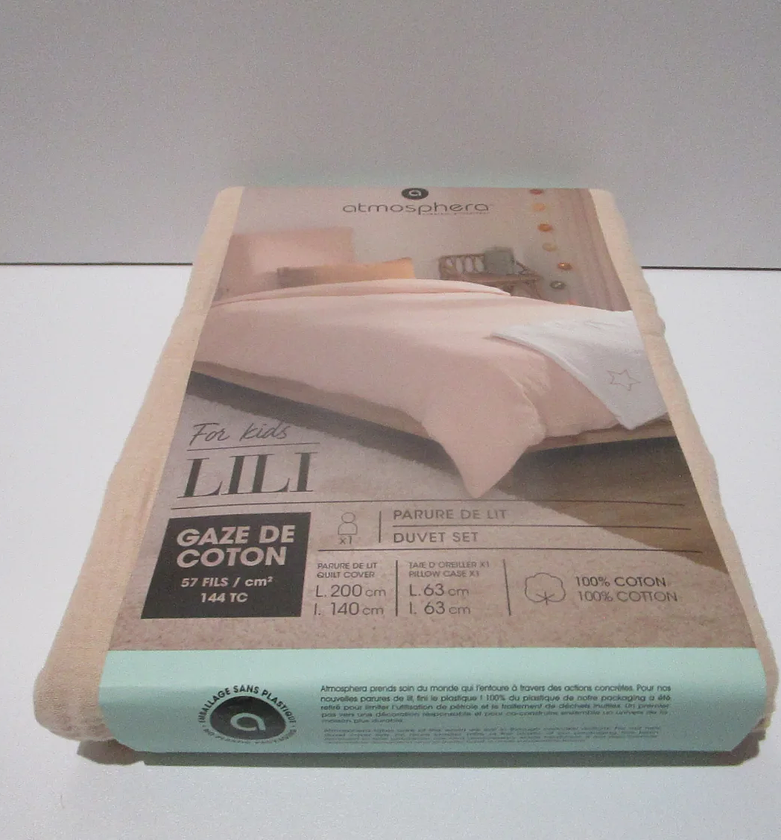 Bed set pink ctn gze image