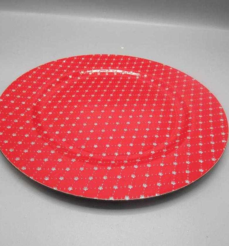 PLATE ROUND RED image