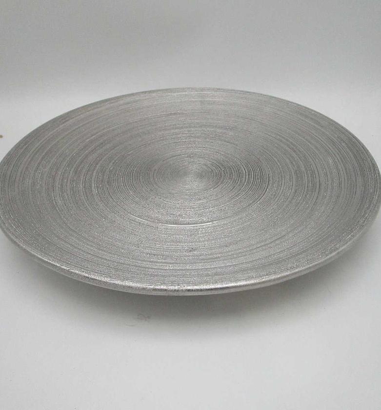 Plate ceramic silver 35x4,5 image