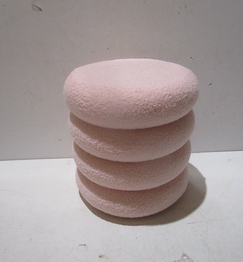 Four-Tier Pink Mouton Accent Stool image