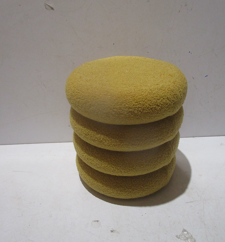 Four-Tier Yellow Mouton Accent Stool image