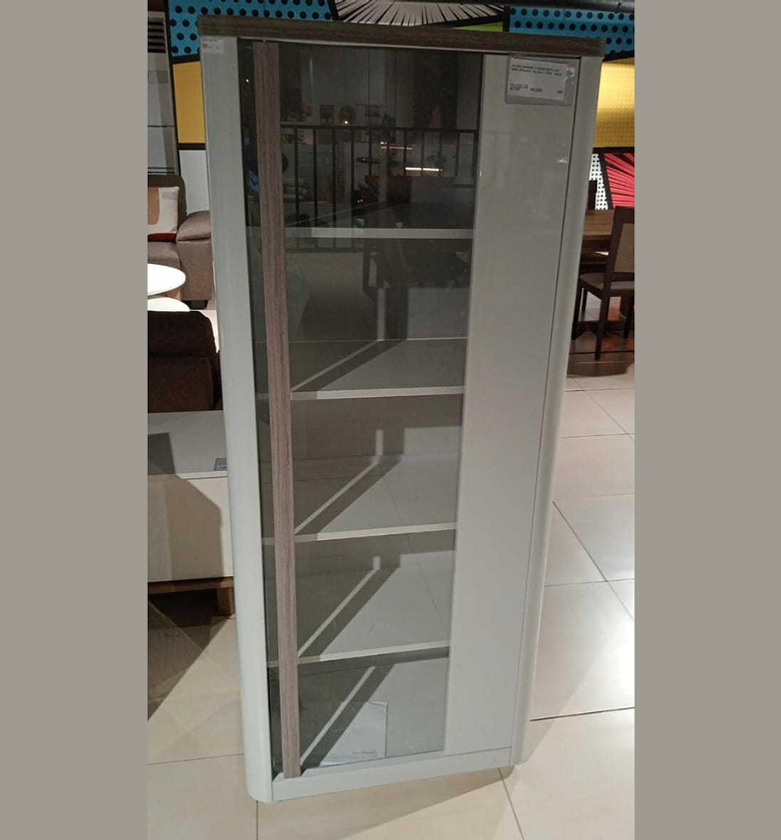 Pesaro Glass Cabinet with 1 Door & LED Lighting – 70 cm image