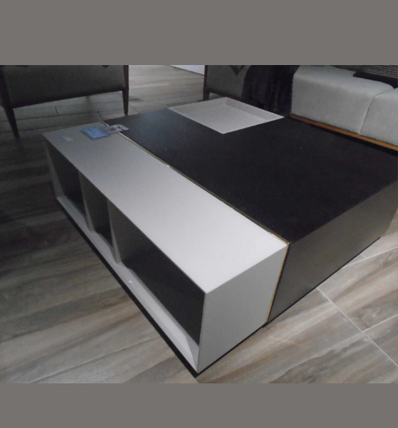 Elegant Walnut & White MDF Coffee Table image