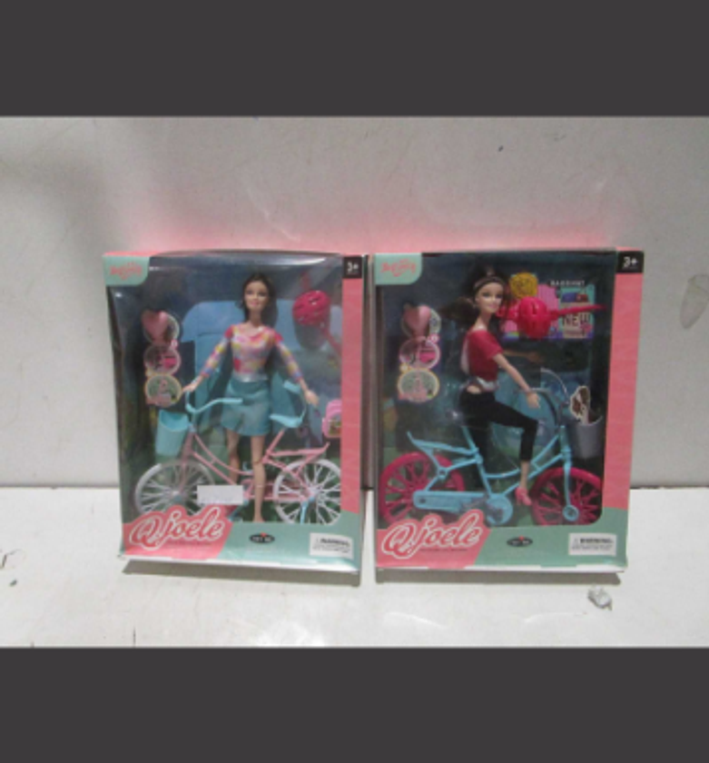 Doll set bicycle plastic packing:window image