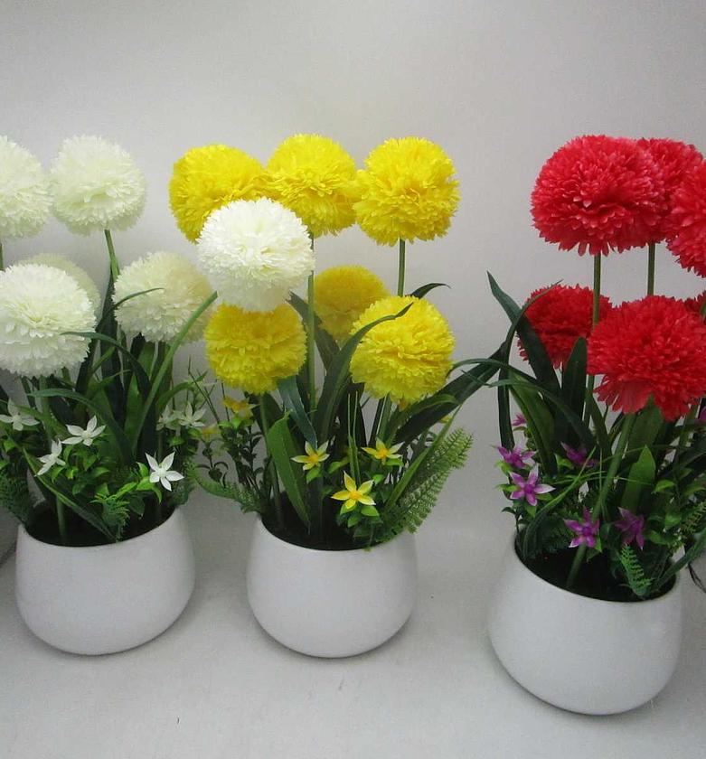 Artificial plante white yellow image