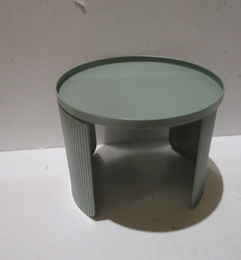 End table round metal kaki image