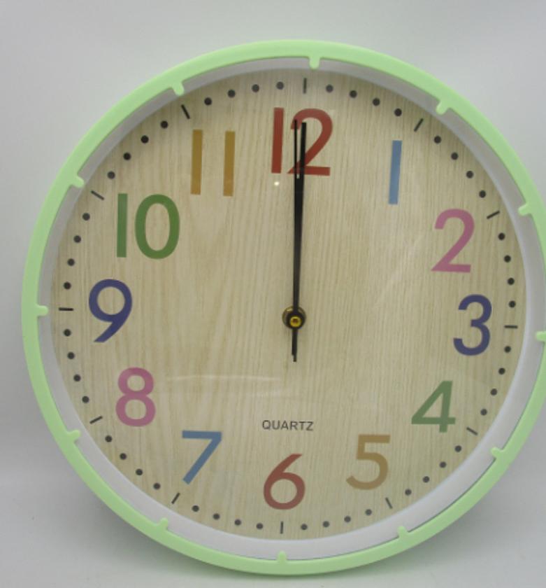 Clock pink blue green29.5x29.5x4 image