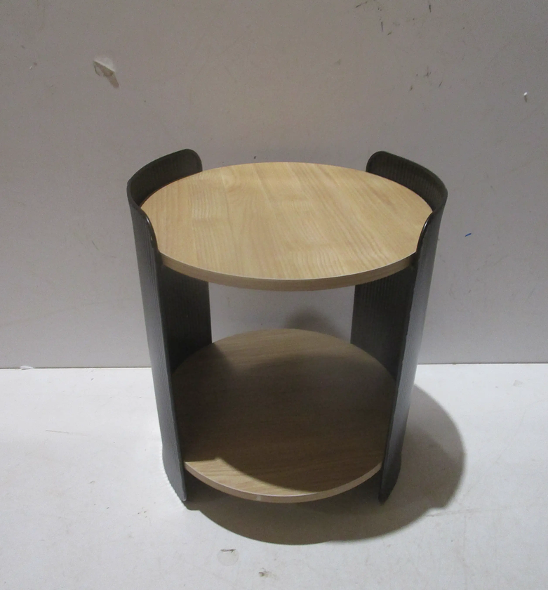 End table round double shelf image