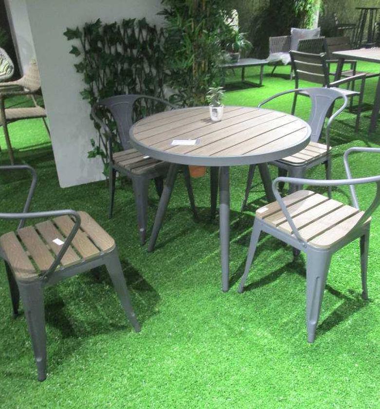 Dining table set round+ 4 image