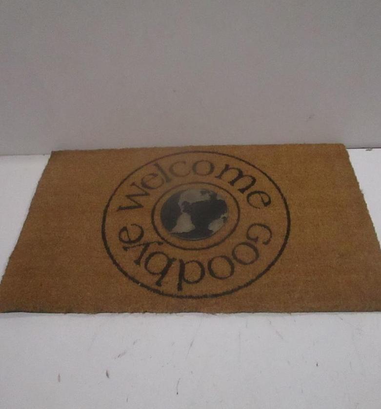 Natural printed coir mat with image