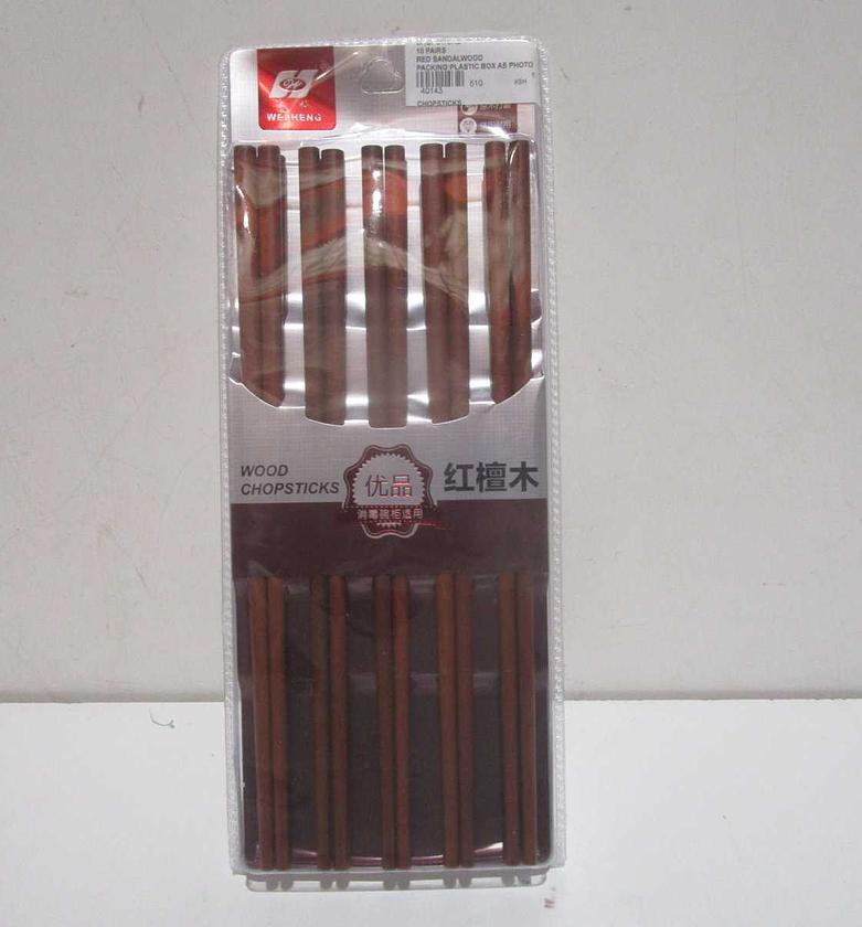 Chopsticks 10 pairs red sandalwood image