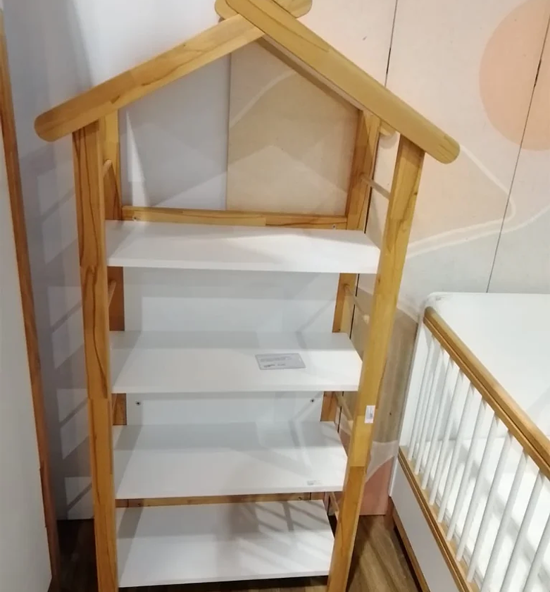 My House White Matt & Light Walnut Bookcase image