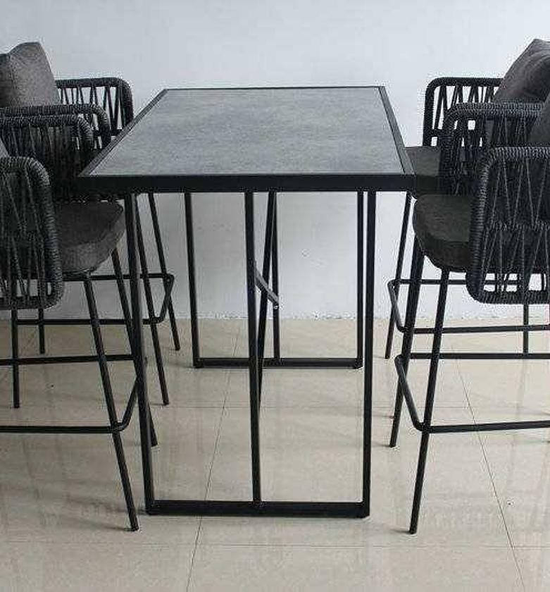 Bar table set + 4 Cushioned Chairs image