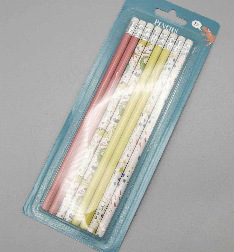 PENCIL WITH ERASER SET 8P image