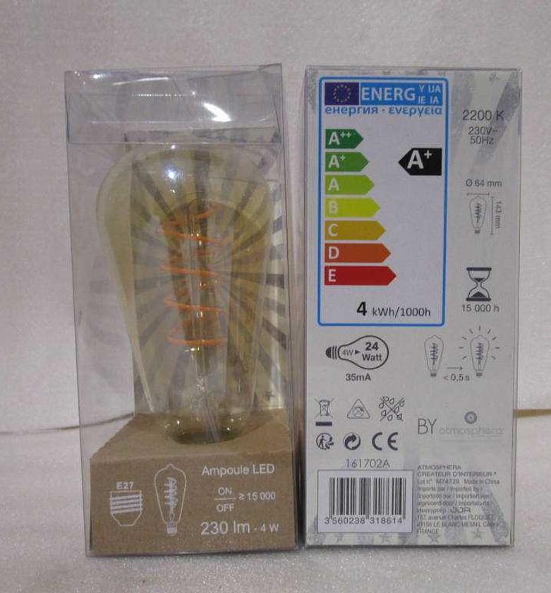 Amber led bulb st64 2w image