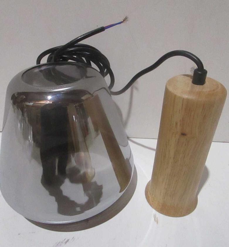 Nordica E27 Metal & Wood Pendant Lamp image