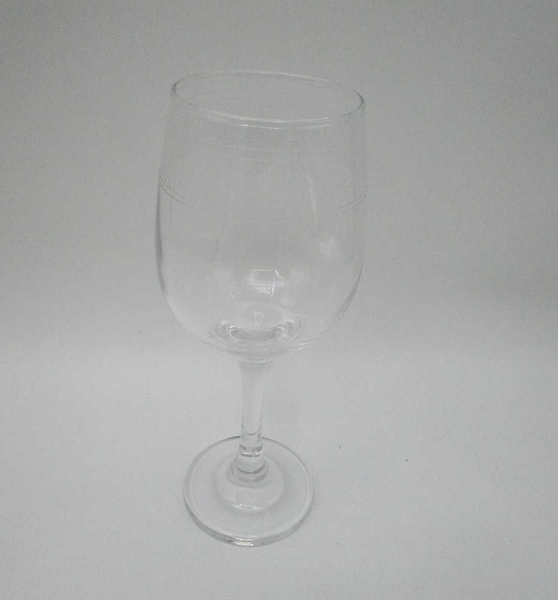 Water glass, etching on the image
