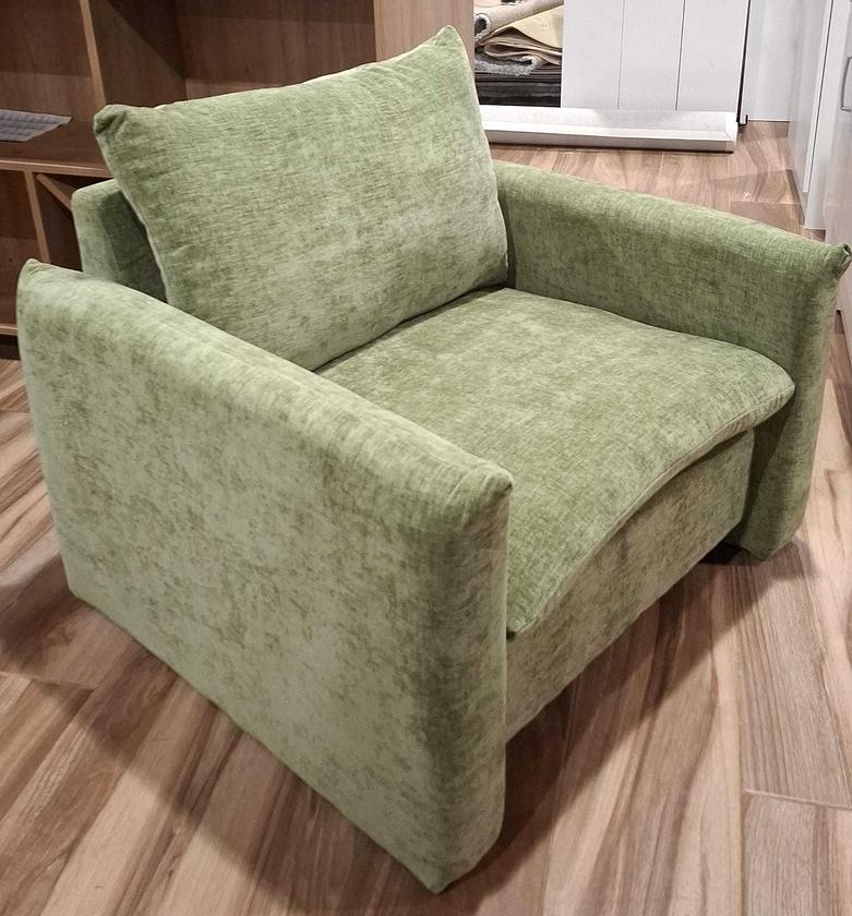 Sofa 1-seater fabric light image