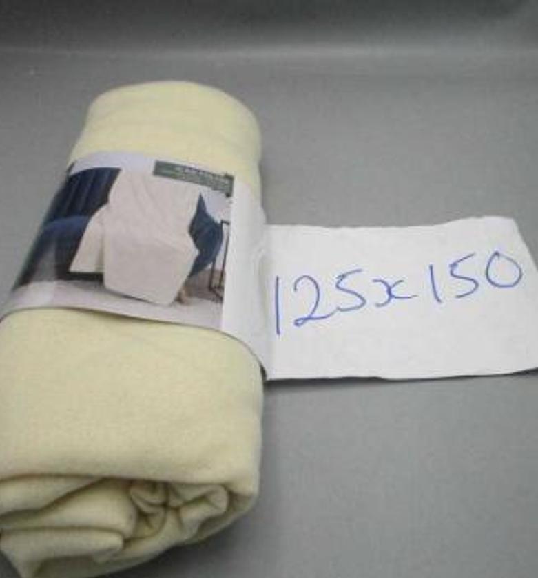 PLAID POLAIRE UNI BEIGE 1 image