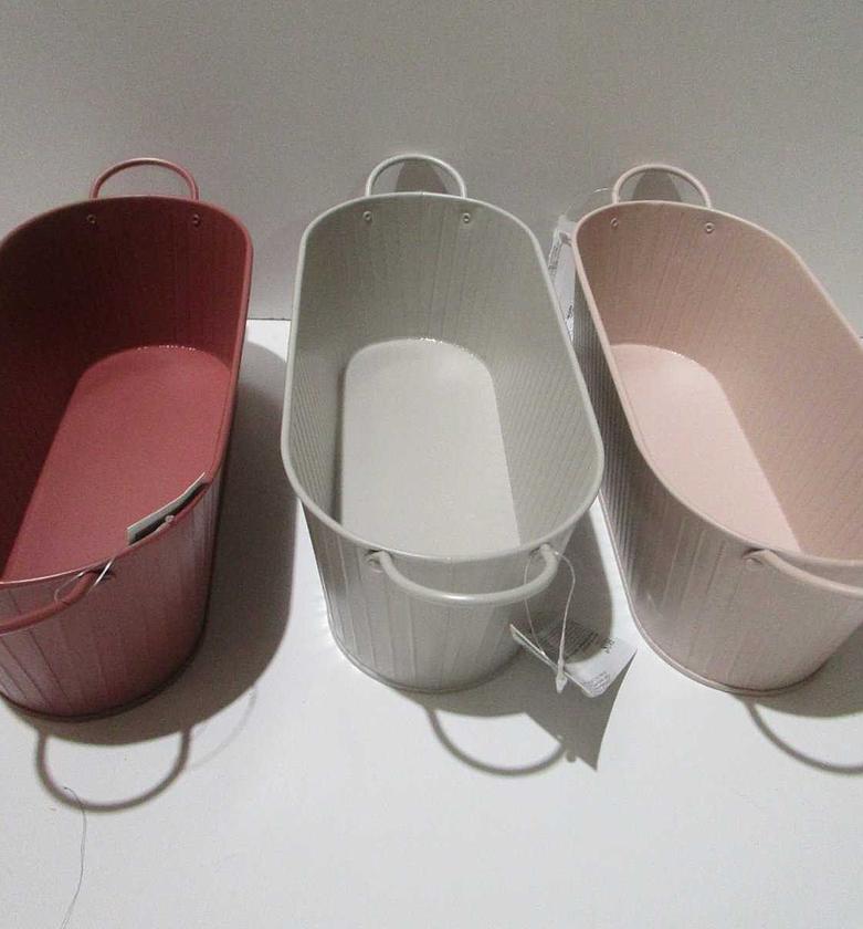 Bucket metal 27x12x10cm 3ass image