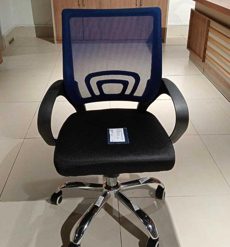 Office mesh chair fabric blue image