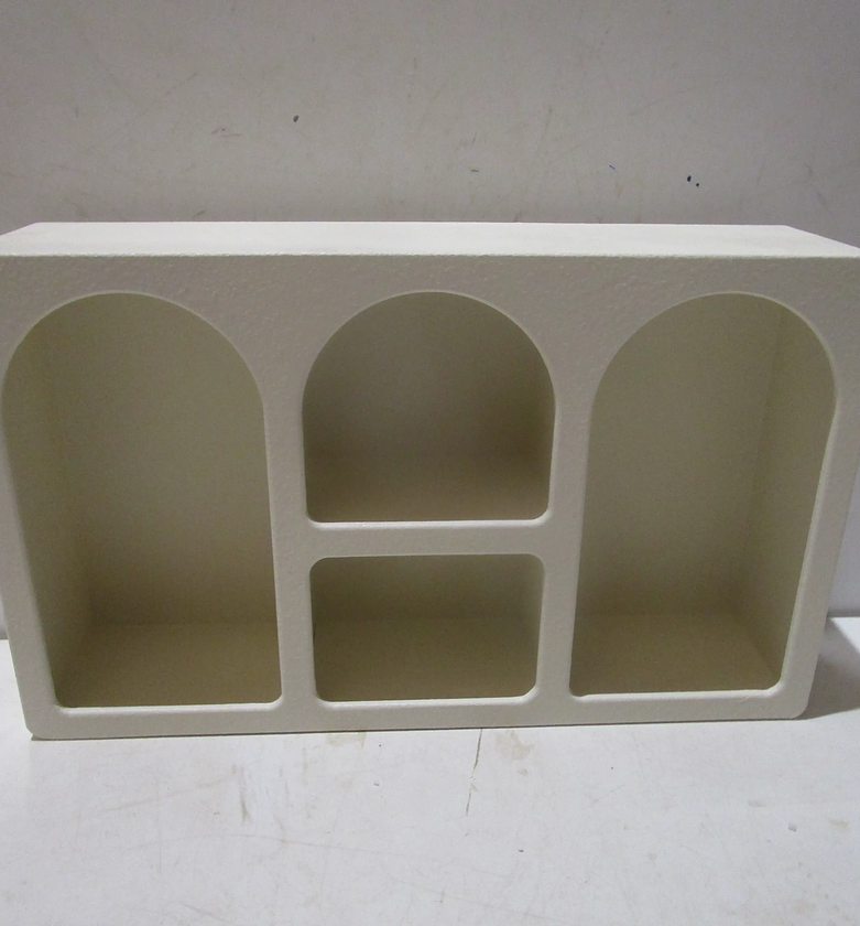 Shelf mdf ciment effect white image