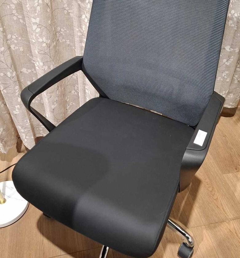 Ergoline TS-33 High-Back Mesh Swivel Chair – Grey & Black with Chrome Base image