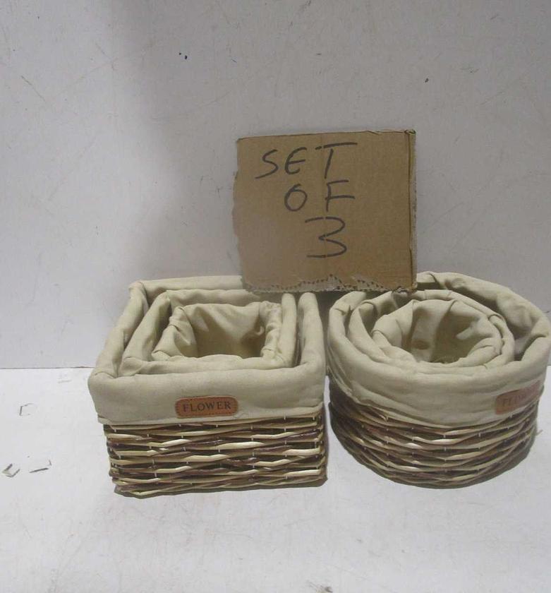 Basket set of 3 rattan image